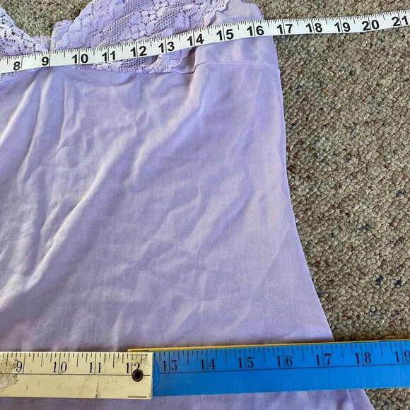 VTG Mesh Lacy babydoll dress Sz M-L Nightie Lingerie Purple fairy Love Romantic - Picture 2 of 6